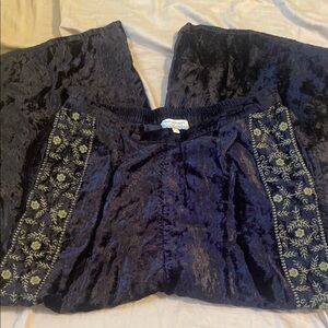 World Market crushed velour pants